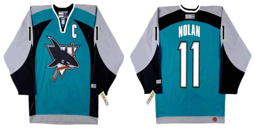 2019 Men San Jose Sharks #11 Nolan blue CCM NHL jersey 
